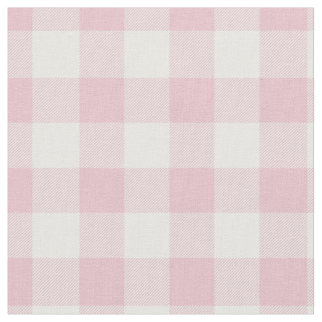 Tissu Pastel Pink & White Plaid Gingham (Fermer)