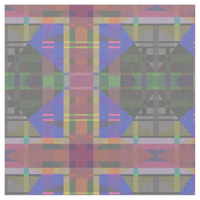 Tissu Pastel rainbow Colorful Geometric (Fermer)