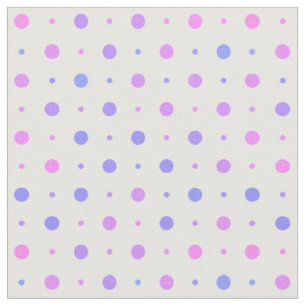 Tissu pastel rose, bleu et violet à pois