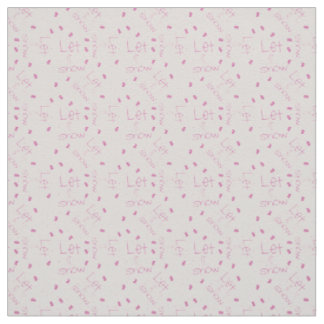 Tissu Pastel Rose "Let It Snow" Noël