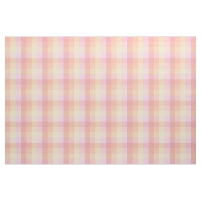 Tissu Pastel Spring Check in Pink Yellows and Orange (Fat Quarter)