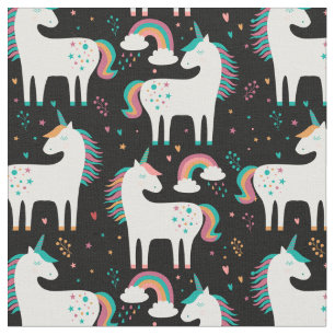 Tissu Pastel Unicorns & Rainbows
