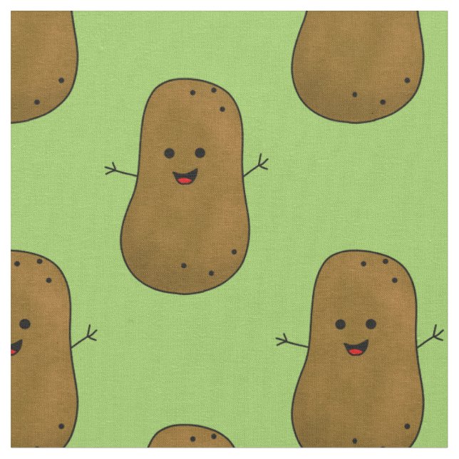 Tissu Patate Douce Heureuse (Fermer)