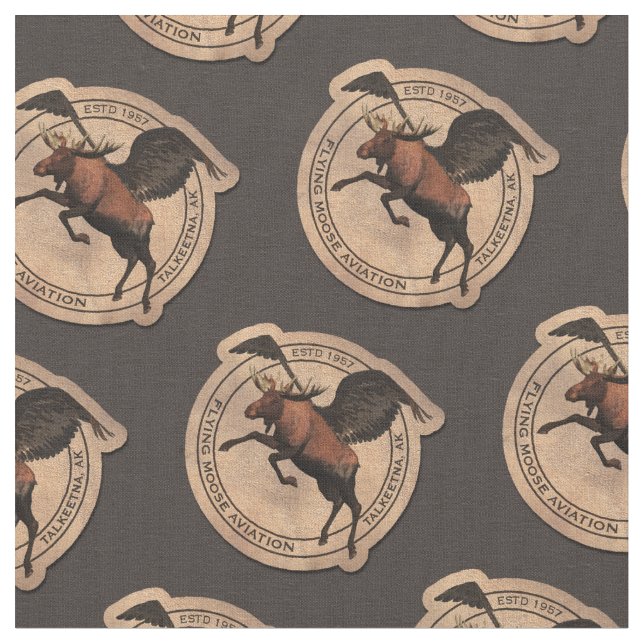 Tissu Patch Flying Moose Aviation (Fermer)