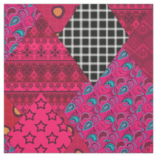 Tissu Patchwork de framboise rouge