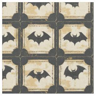 Tissu Patchwork de Grunge Denim Halloween avec chauves-s