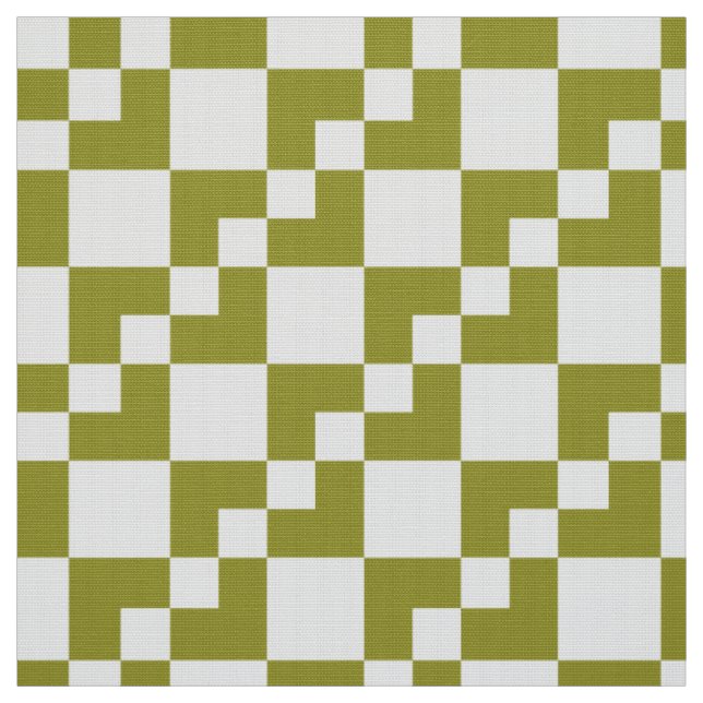 Tissu Patchwork Domino - Olive et blanc (Échantillon)