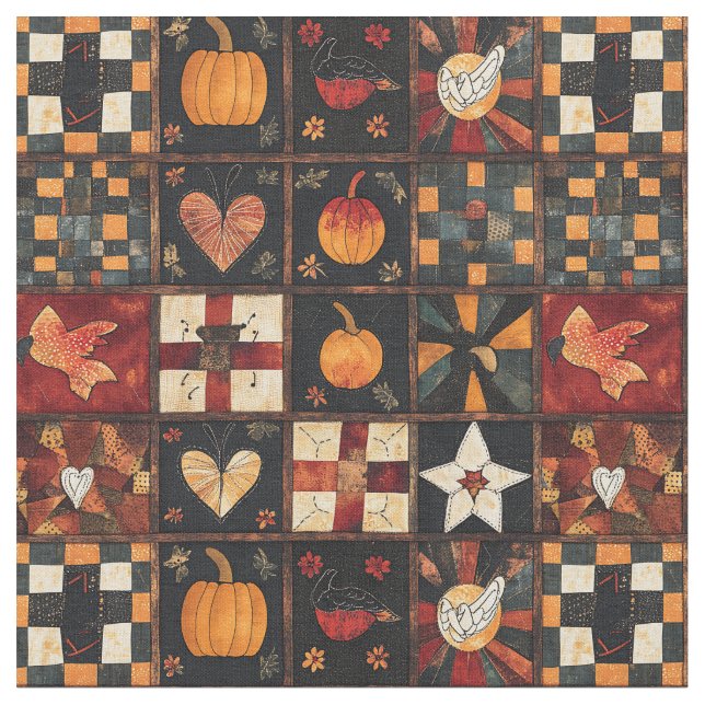 Tissu Patchwork rustique | Art populaire Motif de courte (Fermer)