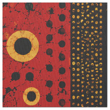 Tissu patchwork tribal rouge africain ensoleillé
