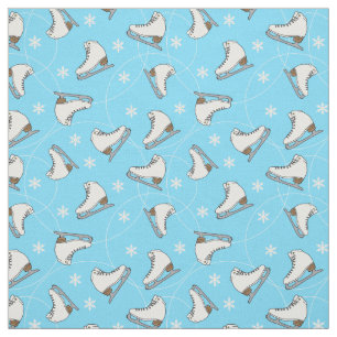 Tissu Patinage artistique Patinage hivernal Motif bleu