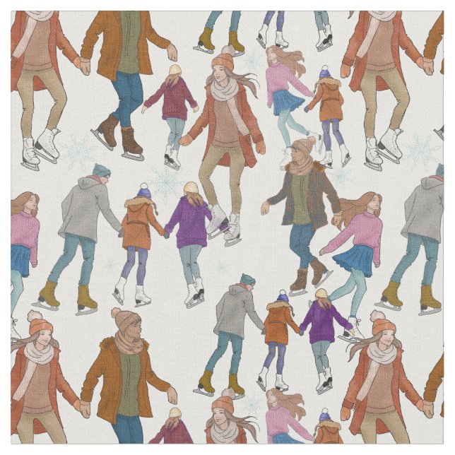 Tissu Patinage sur glace après-midi (Fermer)