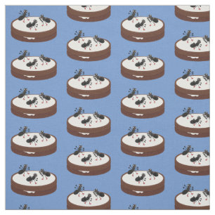 Tissu Patinage sur glace de fourmis joyeuses sur dessin