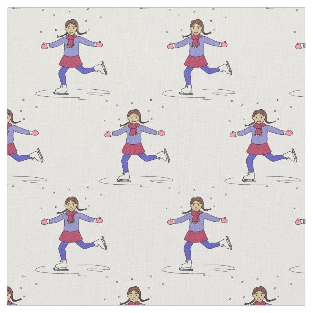 Tissu Patineuse sur glace (Fermer)