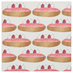 Tissu Pâtisserie Pâtisserie Pink Eclair French Choux
