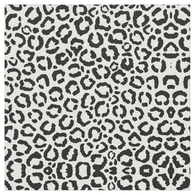 Tissu Patteries du Black White Leopard animal (Fermer)