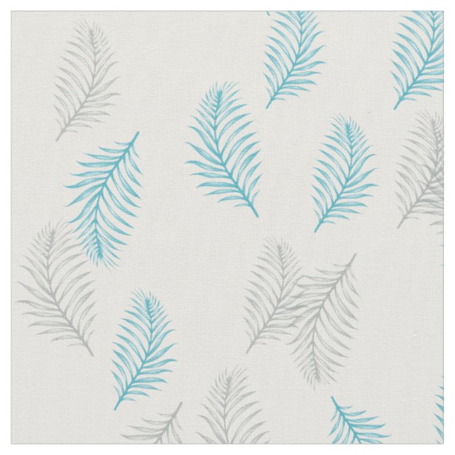 Tissu Pattern Blue & Gray Leaves (Fermer)