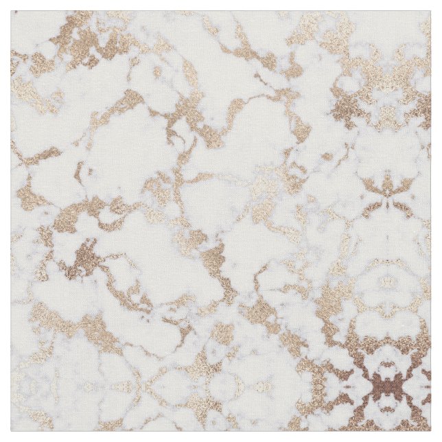 Tissu Pattern de Chic White Gold Foil (Fermer)