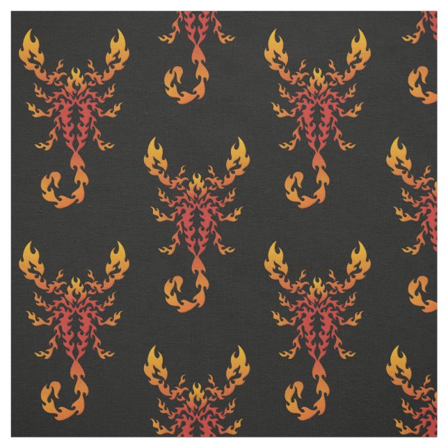 Tissu Patters de Flames Scorpion (Échantillon)