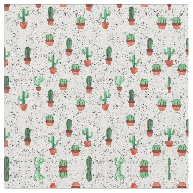 Tissu Patters de Green Terracotta Cactus (Fermer)