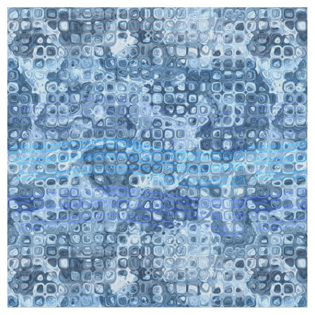 Tissu Patters d'Ocean Blue Abstract (Fermer)