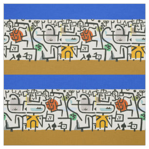 Tissu Paul Klee Rich Harbour Expressionnisme Abstrait