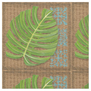 Tissu Paume d'impression de bloc sur l'arrière - plan en