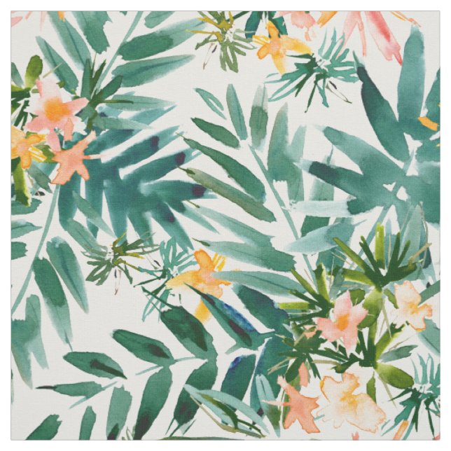 Tissu Paume tropicale d'aquarelle de VIBRAPHONE de VACAY (Échantillon)