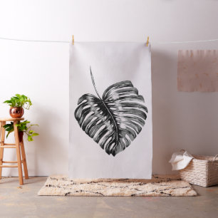 Tissu Paume tropicale de feuille de Monstera moderne