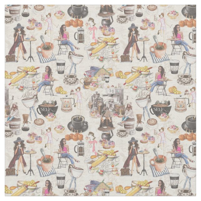 Tissu Pause café suédoise Fika (Fermer)