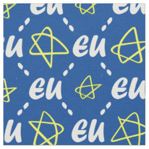 Tissu Pavillon de l'Union européenne étoiles bleues ja