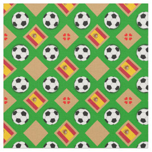Tissu Pavillon espagnol & Soccer Ball / Espagne Mode foo