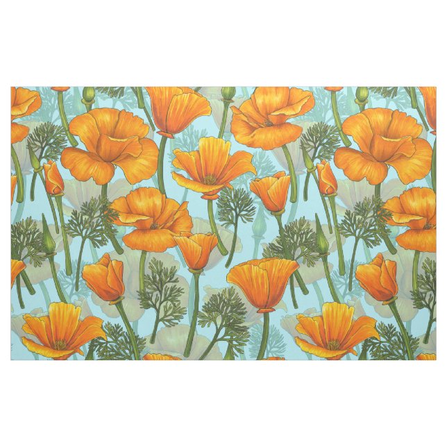 Tissu Pavot de Californie (Fat Quarter)