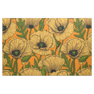 Tissu Pavot jaune