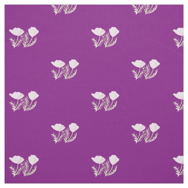 Tissu pavots de Californie (Échantillon)