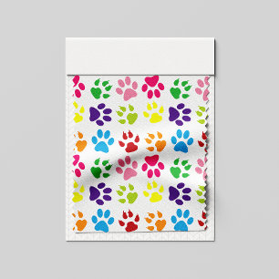 Tissu Paws Colorés, Paws Chiens, Paws Chat