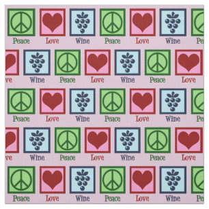 Tissu Pays des vins Peace Love