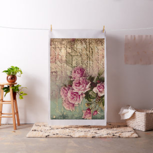 Tissu Pays français chic, roses chics et roses minables
