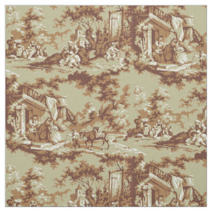Tissu Paysage de l'époque victorienne Vignettes de la vi