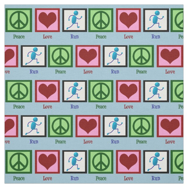 Tissu Peace Love (Échantillon)