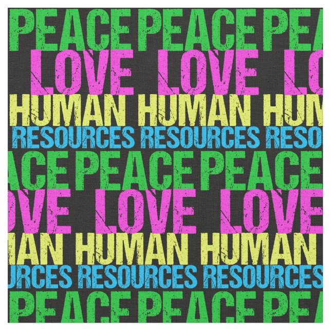 Tissu Peace Love Ressources humaines (Fermer)