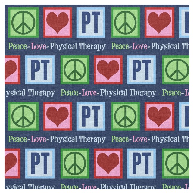 Tissu Peace Love Thérapie physique (Fermer)