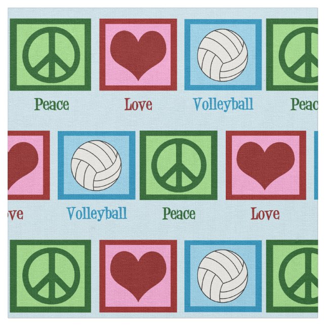 Tissu Peace Love Volley (Fermer)