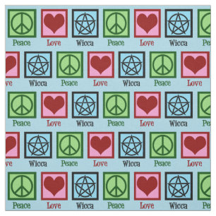 Tissu Peace Love Wicca