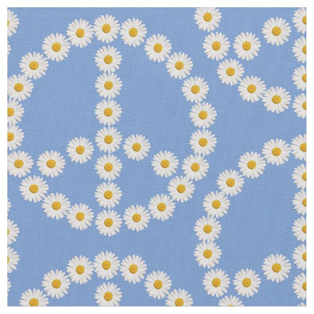 Tissu peace sign daisii daisy boho (Fermer)