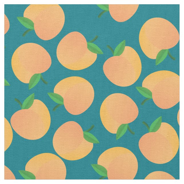 Tissu Peaches Enfants mignons Nourriture Fruit (Fermer)