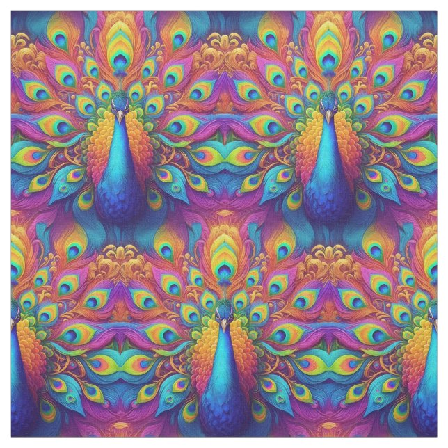 Tissu Peacock arc-en-ciel (Échantillon)