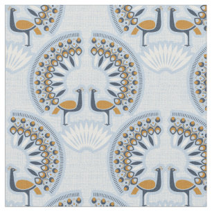 Tissu Peacock Art déco rétro