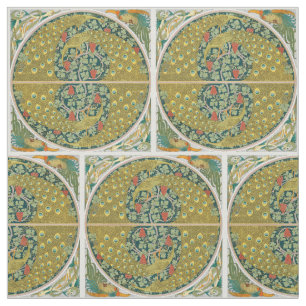 Tissu Peacock Art Nouveau Style rond design complexe