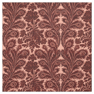Tissu Peacock Art Nouveau vintage Plumes & Fleurs