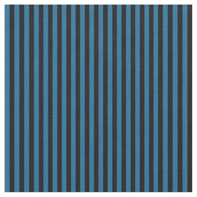 Tissu peacock blue and black stripes (Fermer)